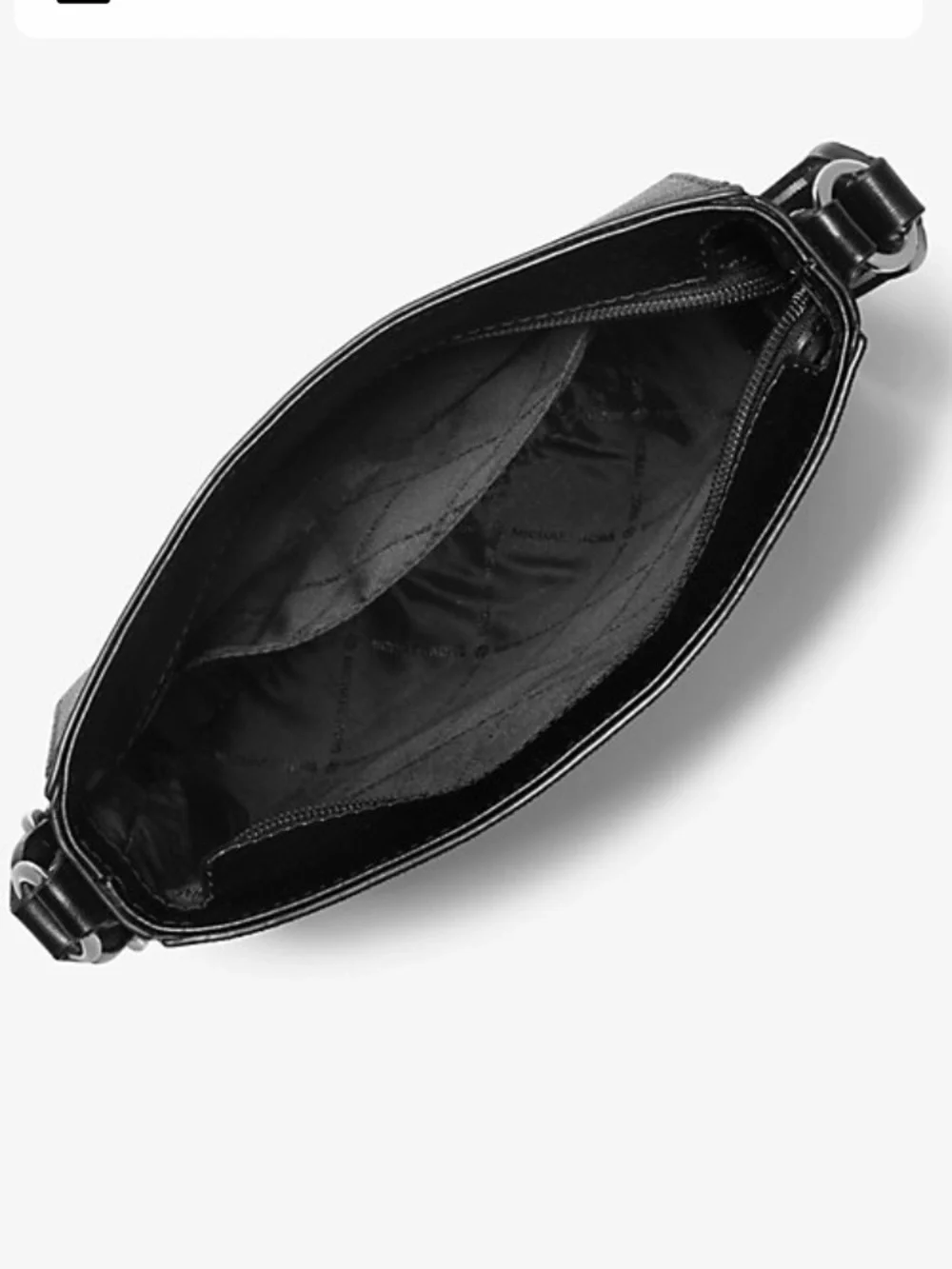 Michael Kors Black Logo-Print Crossbody with Branded Strap